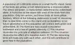 A population of 1,000 birds exists on a small Pacific island. Some of the birds are yellow, a trait determined by a recessive allele. The others are green, a characteristic determined by a dominant allele. A hurricane on the island kills most of the birds from this population. Only ten remain, and those birds all have yellow feathers. Which of the following statements is true? A) Assuming that no new birds come to the island and no mutations occur, future generations of this population will contain both green and yellow birds. B) The hurricane has caused a population bottleneck and a loss of genetic diversity. C) This situation illustrates the principle of adaptive radiation. D) This situation illustrates the effect of a mutation event. E) The ten remaining birds will mate only with each other, and this will contribute to gene flow in the population.