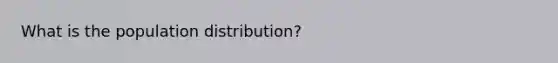 What is the population distribution?