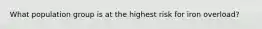 What population group is at the highest risk for iron overload?