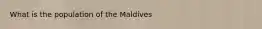 What is the population of the Maldives