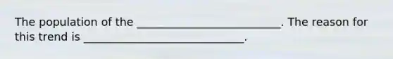 The population of the __________________________. The reason for this trend is _____________________________.