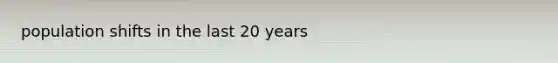 population shifts in the last 20 years