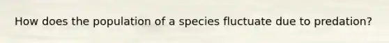 How does the population of a species fluctuate due to predation?