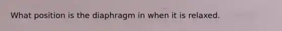 What position is the diaphragm in when it is relaxed.