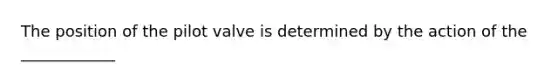 The position of the pilot valve is determined by the action of the ____________