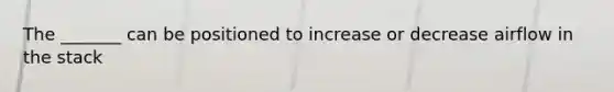 The _______ can be positioned to increase or decrease airflow in the stack