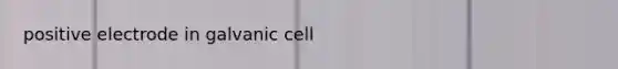 positive electrode in galvanic cell