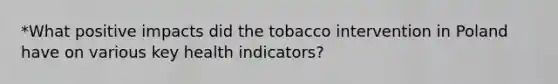 *What positive impacts did the tobacco intervention in Poland have on various key health indicators?