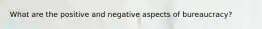 What are the positive and negative aspects of bureaucracy?