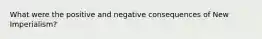 What were the positive and negative consequences of New Imperialism?