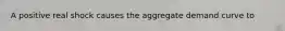 A positive real shock causes the aggregate demand curve to