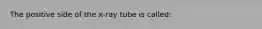 The positive side of the x-ray tube is called: