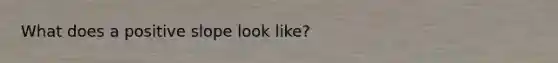 What does a positive slope look like?