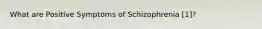 What are Positive Symptoms of Schizophrenia [1]?