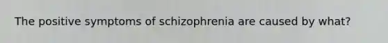 The positive symptoms of schizophrenia are caused by what?