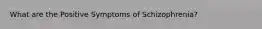What are the Positive Symptoms of Schizophrenia?