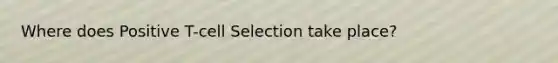 Where does Positive T-cell Selection take place?
