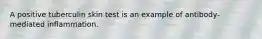 A positive tuberculin skin test is an example of antibody-mediated inflammation.