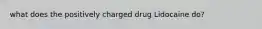 what does the positively charged drug Lidocaine do?