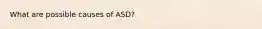 What are possible causes of ASD?