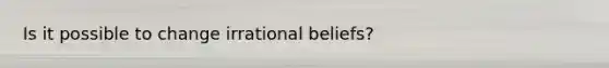 Is it possible to change irrational beliefs?