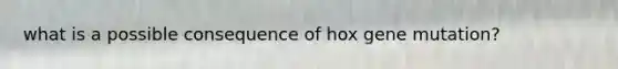 what is a possible consequence of hox gene mutation?