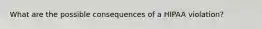 What are the possible consequences of a HIPAA violation?