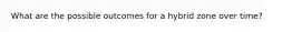 What are the possible outcomes for a hybrid zone over time?