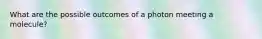 What are the possible outcomes of a photon meeting a molecule?