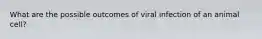 What are the possible outcomes of viral infection of an animal cell?