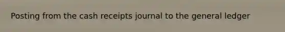 Posting from the cash receipts journal to the general ledger