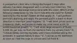 A postpartum client who is being discharged 2 days after delivery has been diagnosed with a urinary tract infection. The nurse reviews discharge instructions with the client. Which of the following statements by the client indicates the need for further teaching by the nurse? (Select all that apply.) A. "I will perform perineal cleansing and apply the perineal pad in a back-to-front direction to maintain good hygiene." B. "I will drink juices such as cranberry, plum, and prune to make my urine more acidic to inhibit bacterial growth." C. "I will drink large amounts of fluids, 3,000 mL per day, to flush the bacteria from my urinary tract." D. "I should delay nursing my baby until I have finished taking the antibiotic in approximately 8 days." E. "I will go to the bathroom as soon as I feel the urge to urinate and not hold it."