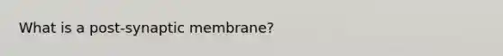 What is a post-synaptic membrane?