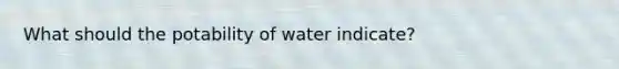 What should the potability of water indicate?