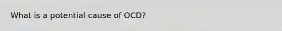 What is a potential cause of OCD?