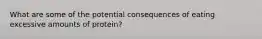 What are some of the potential consequences of eating excessive amounts of protein?