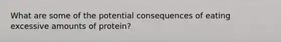 What are some of the potential consequences of eating excessive amounts of protein?