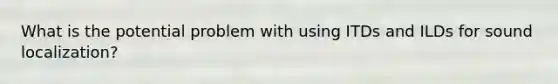 What is the potential problem with using ITDs and ILDs for sound localization?