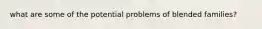what are some of the potential problems of blended families?