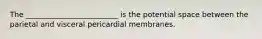 The _________________________ is the potential space between the parietal and visceral pericardial membranes.