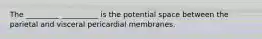 The _________ __________ is the potential space between the parietal and visceral pericardial membranes.