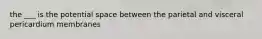 the ___ is the potential space between the parietal and visceral pericardium membranes