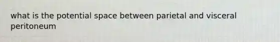 what is the potential space between parietal and visceral peritoneum