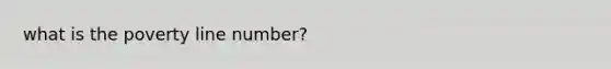 what is the poverty line number?