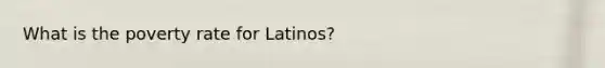 What is the poverty rate for Latinos?