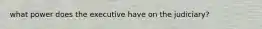what power does the executive have on the judiciary?