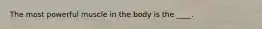 The most powerful muscle in the body is the ____.