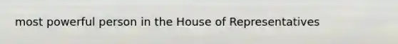 most powerful person in the House of Representatives