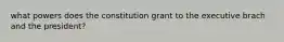 what powers does the constitution grant to the executive brach and the president?