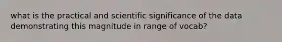 what is the practical and scientific significance of the data demonstrating this magnitude in range of vocab?